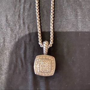 18 inch necklace pendant necklace with pave’ diamonds.